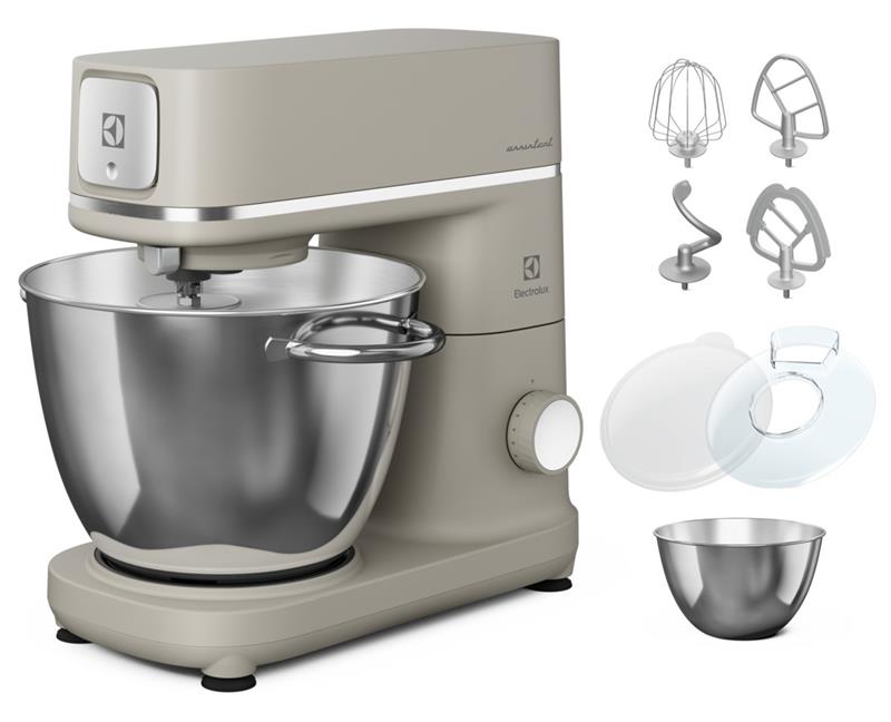 Кухонна машина Electrolux, 1200Вт, чаша-метал, корпус-метал, насадок-4, бежевий