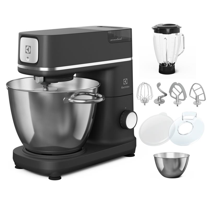 Кухонна машина Electrolux, 1200Вт, чаша-метал, корпус-метал, насадок-9, чорний