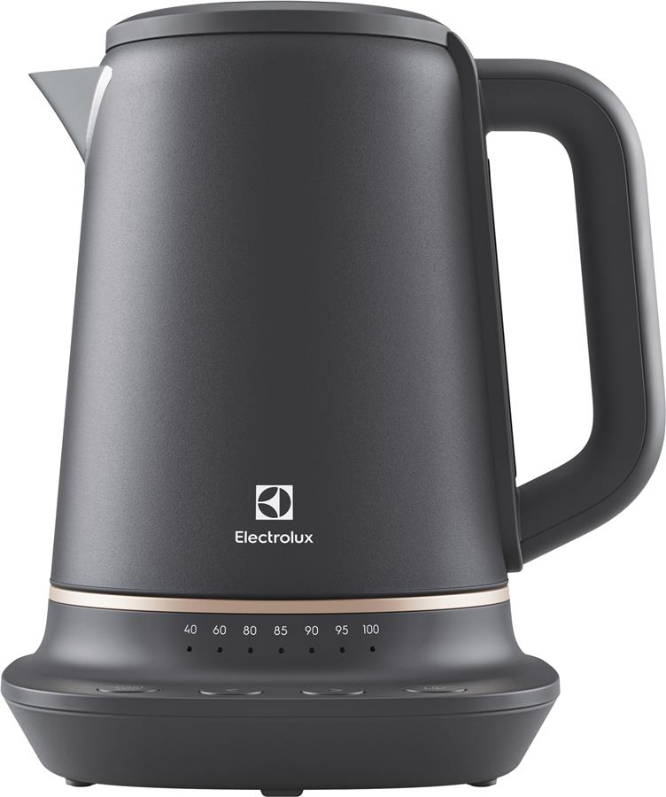Електрочайник Electrolux 1.7л, Strix, метал, підтримка температури, чорний матовий