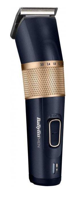 Машинка для стриження Babyliss, мережа+акум., вібраційний мотор, насадок-8, кейс, титан.напил., синій