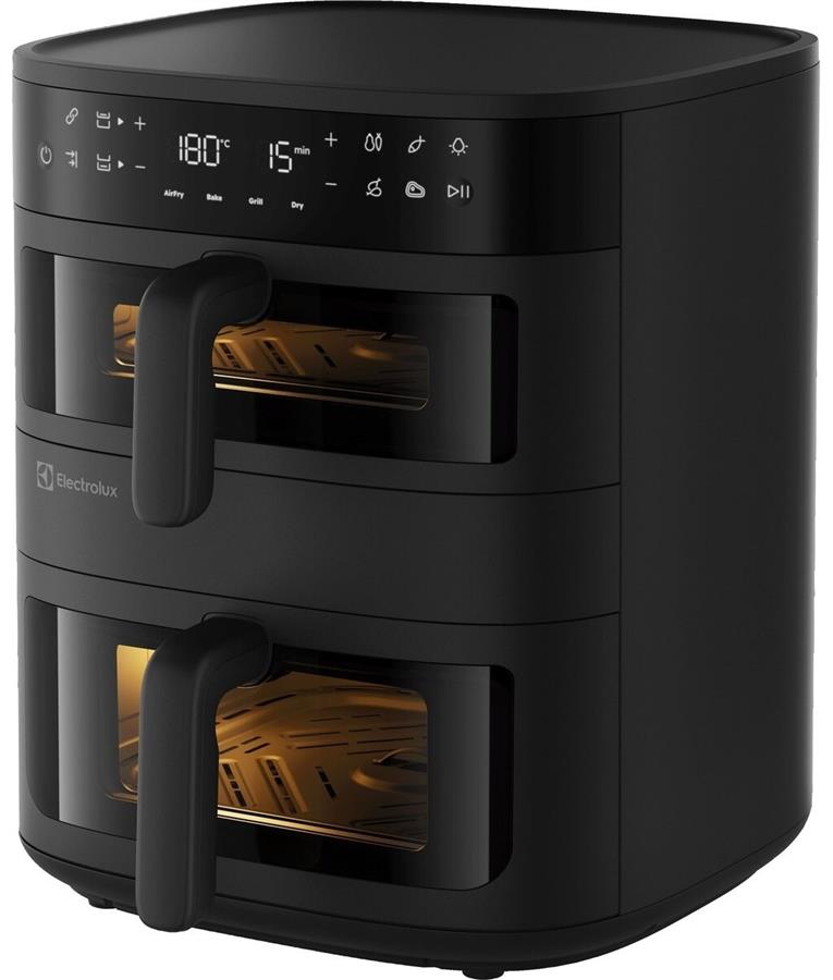 Мультипіч Electrolux 2700Вт, чаша-7+4л, сенсорне керування, 8 авто. програм, 2 чаши, з віконцем, пластик, чорний