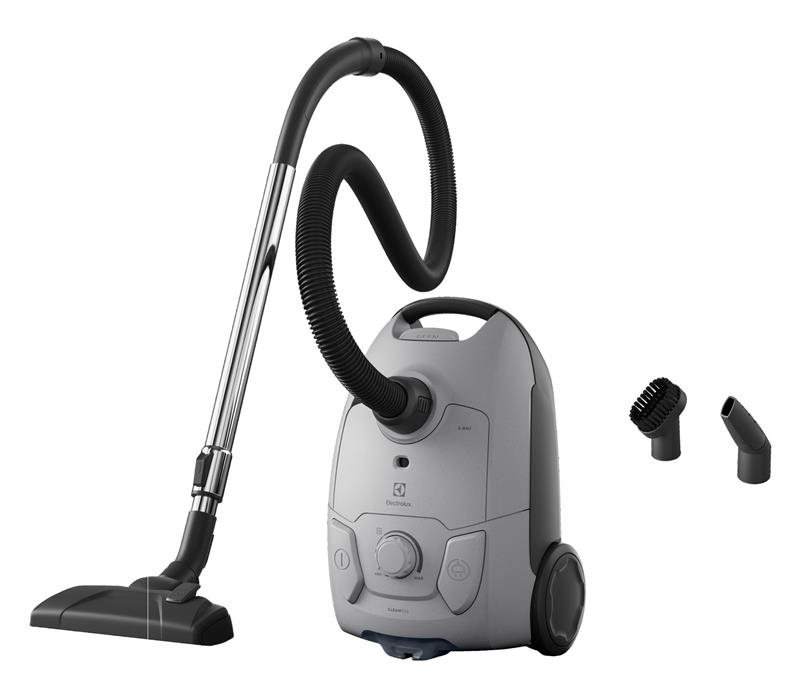 Пилосос Electrolux мішковий, 650Вт, 3л, HEPA12, s-bag, 2 насадки, сірий