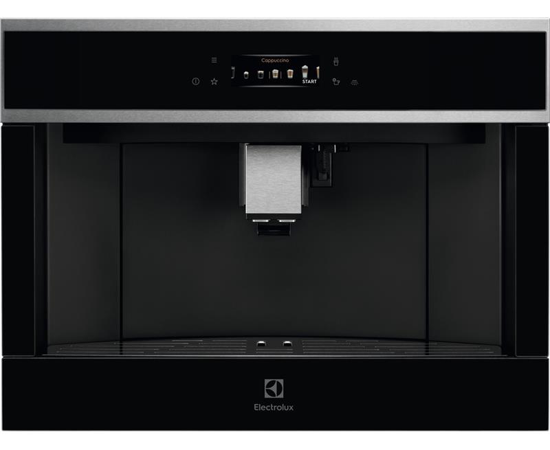 Кавомашина Electrolux вбудована, 2,5л, зерно+мелена, автомат.капуч, дисплей, сернор.керування, підсвітка, чорний