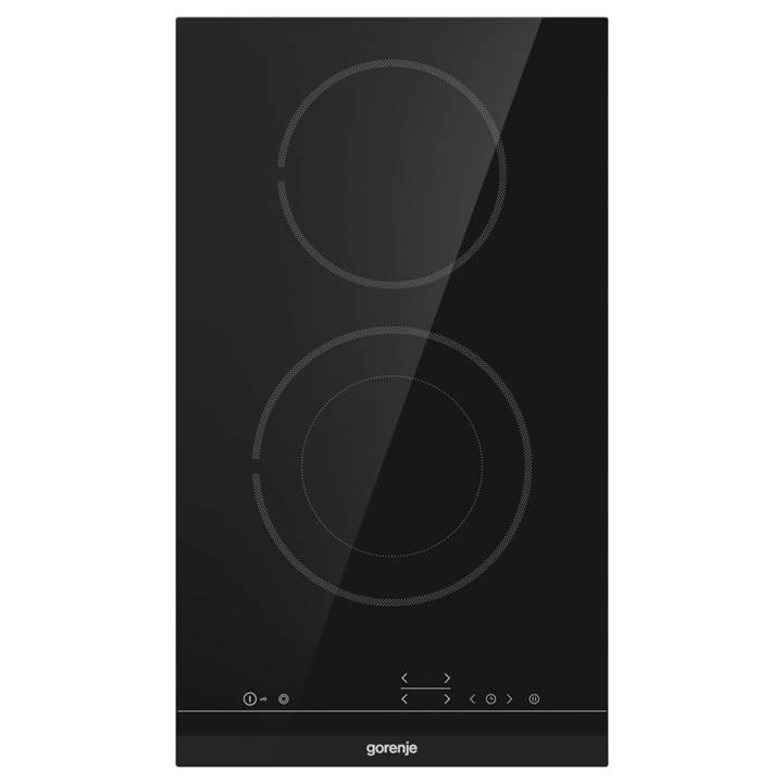 Варильна поверхня Gorenje електрична склокерамічна, 30см, Доміно, чорний