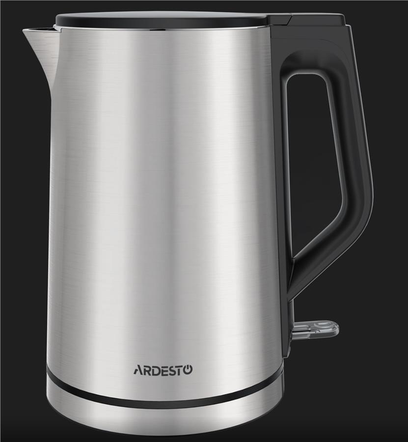 Електрочайник ARDESTO Steel Collection 1.5л, подвійні стінки, сріблястий