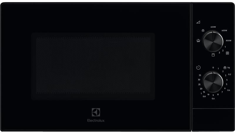 Мікрохвильова піч Electrolux, 20л, мех. керування, 800Вт, гриль, чорний