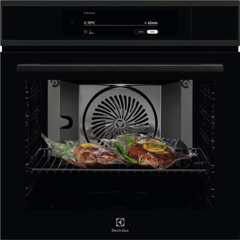 Духова шафа Electrolux електрична, 70л, А++, пара, дисплей, конвекція, ф-ція пароварки, телескопічні напрямні, чорний