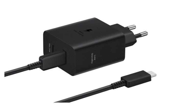 Зарядний пристрій мережевий Samsung 50Вт 2xUSB-С, кабель USB-C > USB-C, 1.8м, чорний