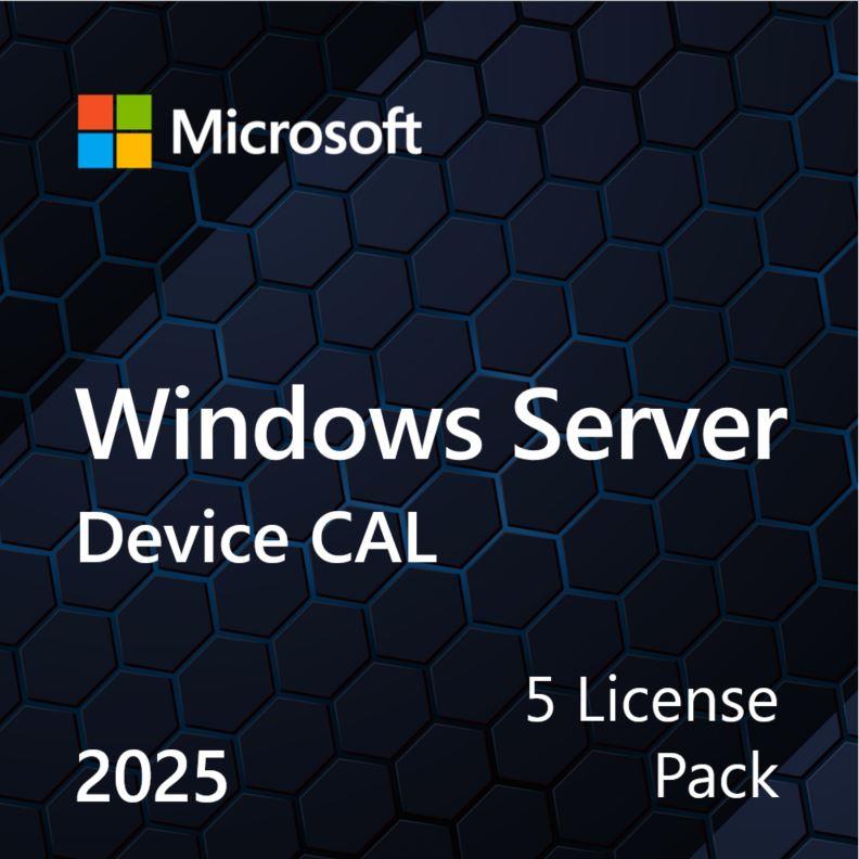 Примірник ПЗ Microsoft Windows Server 2025 CAL 5 Device англ, ОЕМ без носія