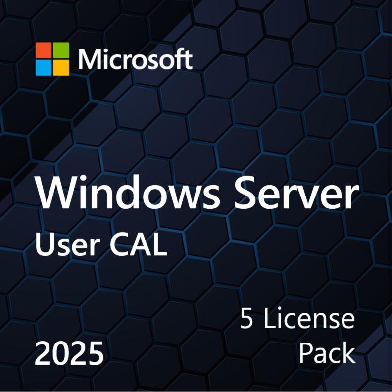 Примірник ПЗ Microsoft Windows Server 2025 CAL 5 User англ, ОЕМ без носія