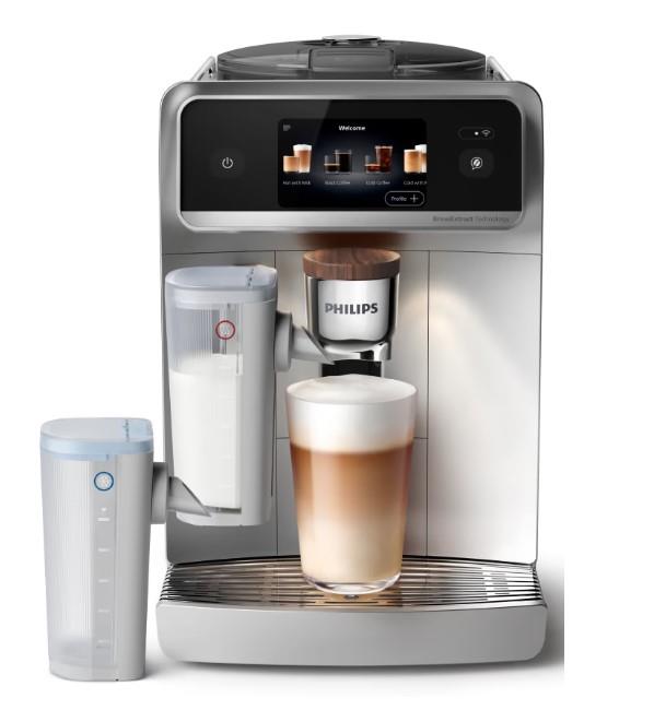 Кавомашина Philips Series 8000 Cafe Aromis, 1.9л, зерно+мелена, автомат.капуч, дисплей, авторецептів -54, срібний