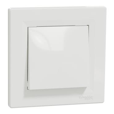 Вимикач 1-клавішний Schneider Electric, Asfora (білий, самозажимний)