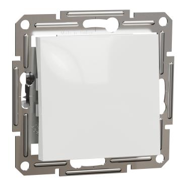 Вимикач 1-клавішний Schneider Electric, Asfora (білий, без рамки)