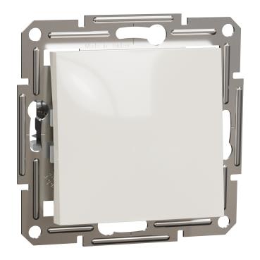 Вимикач 1-клавішний Schneider Electric, Asfora (кремовий, без рамки)