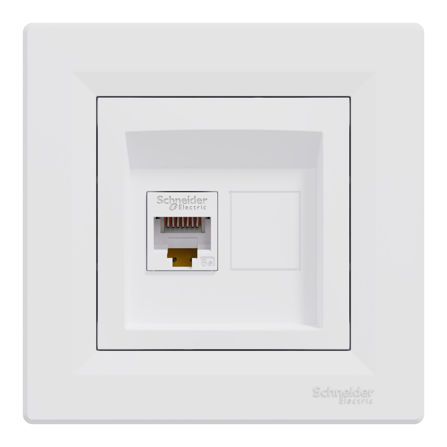 Розетка комп'ютерна RJ45 Schneider Electric, Asfora (білий)
