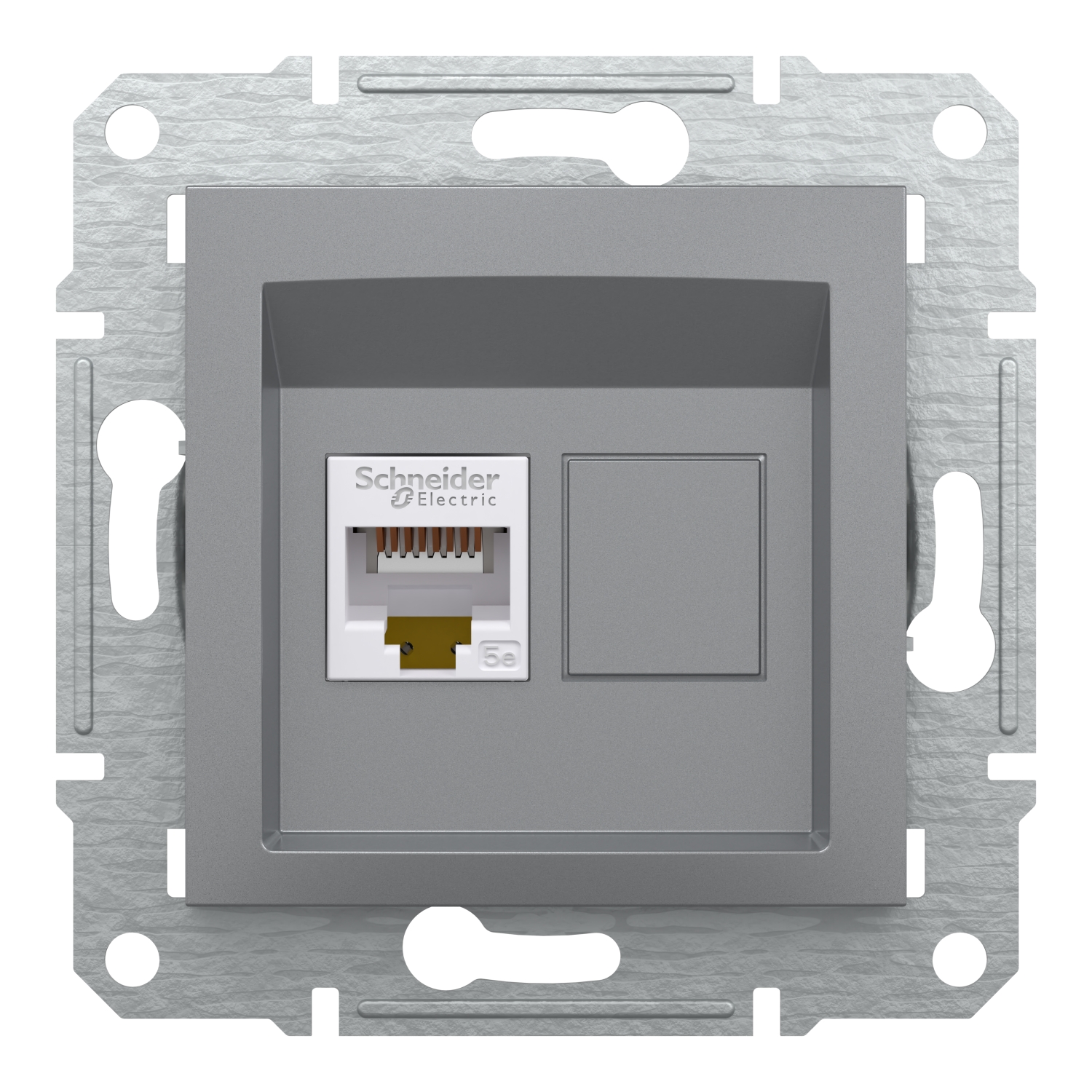 Розетка комп'ютерна RJ45 Schneider Electric, Asfora (сталь, без рамки)