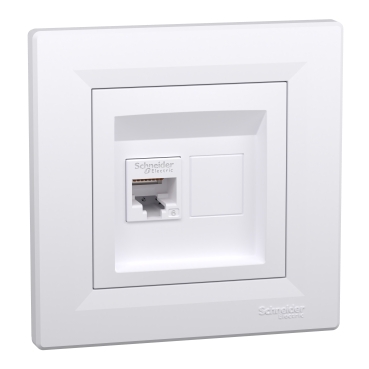 Розетка комп'ютерна rj45 Schneider Electric, Asfora (білий)