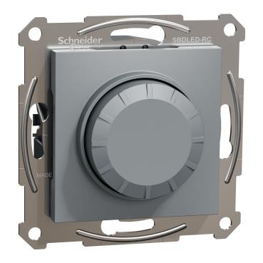 Поворотний LED-димер Schneider Electric, Asfora RC 3-370Вт (сталь, без рамки)