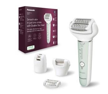 Епілятор Panasonic пінцетний, акумуляторний , пінцет.-60, волог.+сух., насадок-4, футляр , салатово-білий