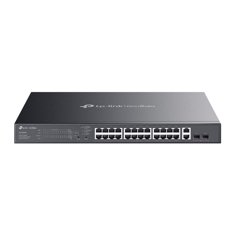 Комутатор TP-LINK ES228GMP 26xGE (24xPoE), 384Вт, 2xSFP, WebSmart