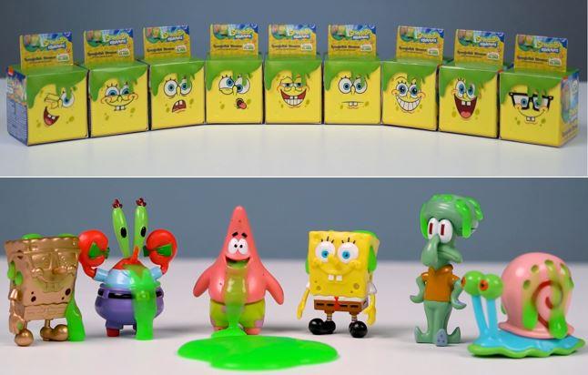 Игровая фигурка-сюрприз SpongeBob Slime Cube в ассорт.