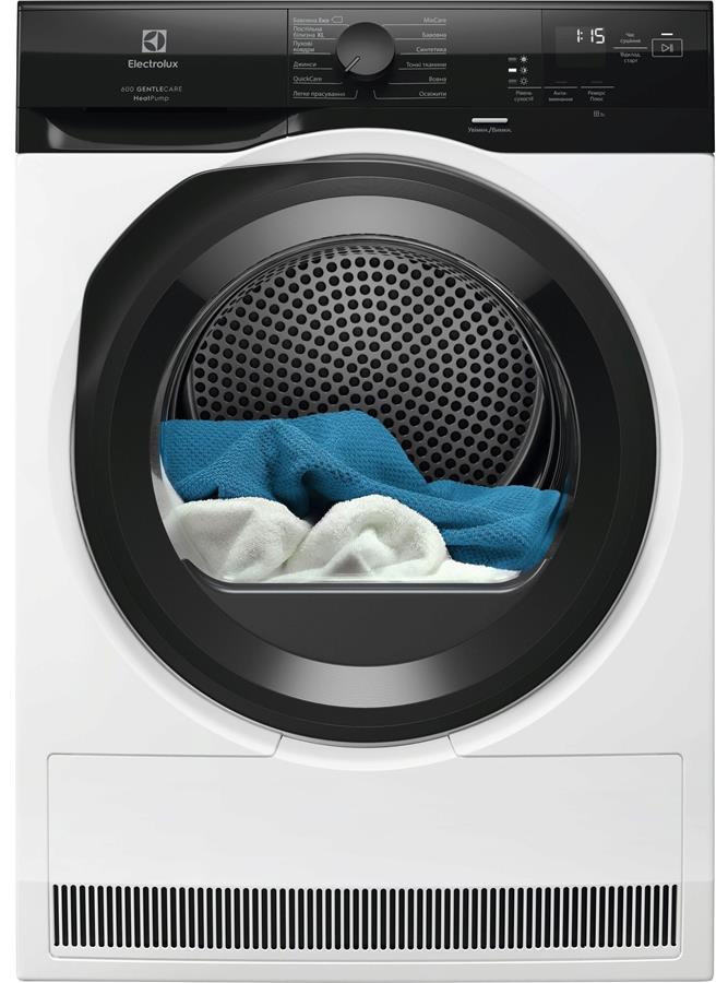 Сушильна машина Electrolux тепловий насос, 8кг, А++, 64см, дисплей, білий