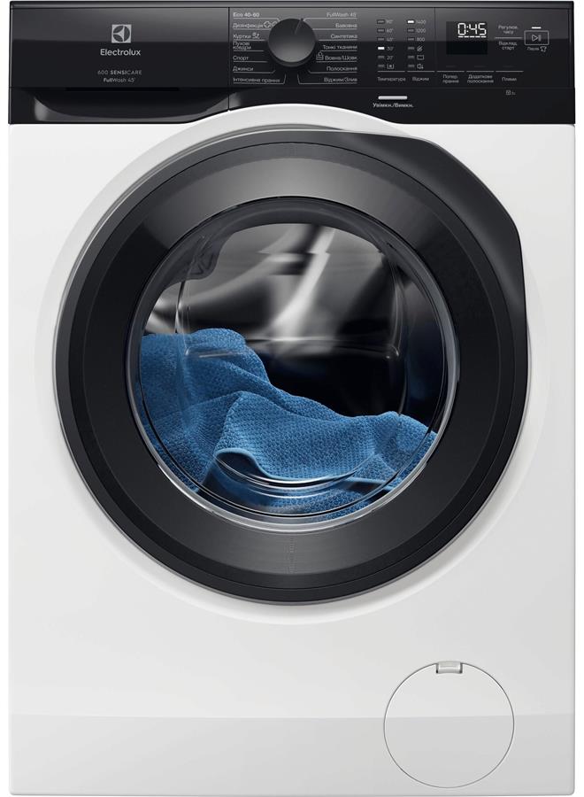 Пральна машина Electrolux фронтальна, 9кг, 1400, A, 66см, дисплей, пара, інвертор, білий