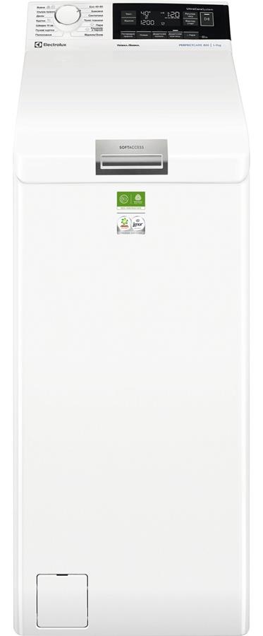 Пральна машина Electrolux вертикальна, 7кг, 1300, A, 60см, дисплей, пара, інвертор, білий