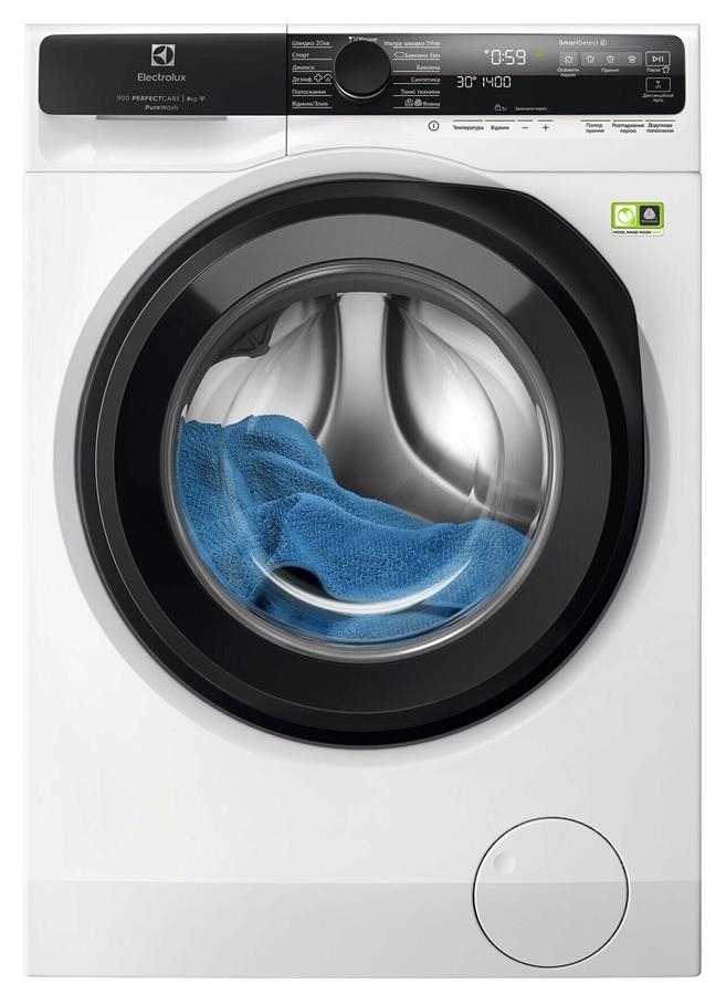 Пральна машина Electrolux фронтальна, 8кг, 1400, A, 60см, дисплей, пара, інвертор, білий