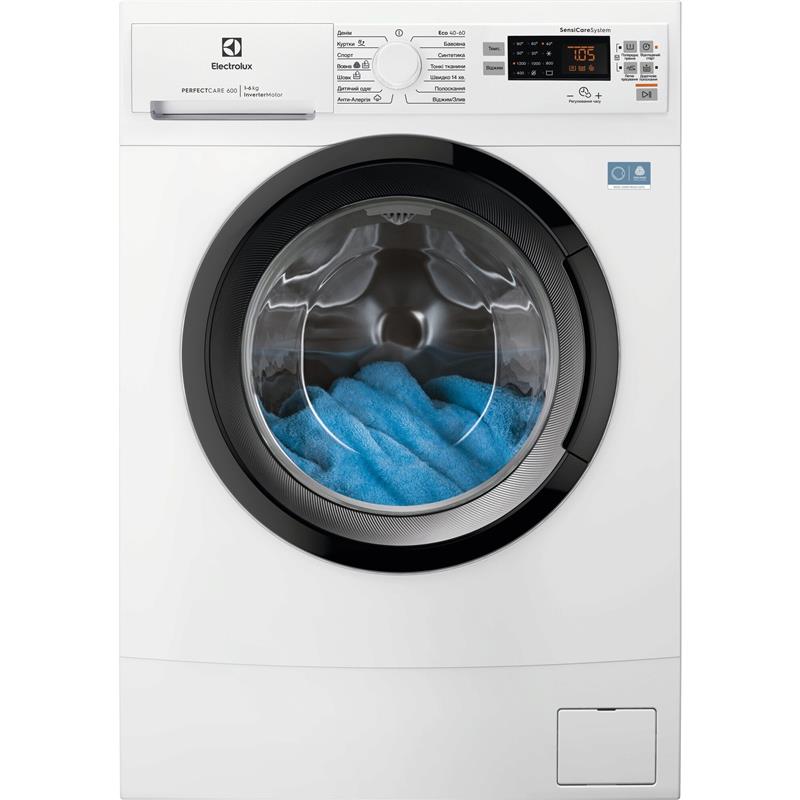 Пральна машина Electrolux фронтальна, 6кг, 1200, A, 41см, дисплей, інвертор, білий