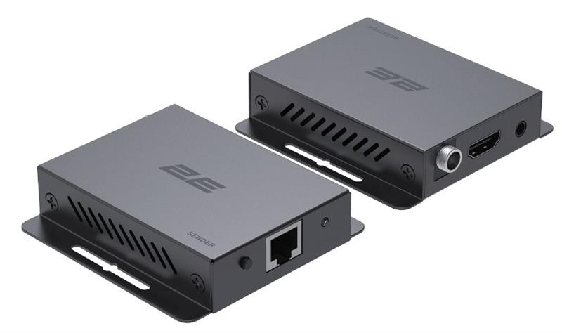 Подовжувач сигналу 2E EXR4HETH70 HDMI 4K 60Hz 4:4:4 HDR Cat6 70m PoC IR