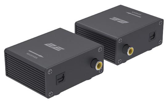Подовжувач сигналу 2E EXRDCOAETH Digital Audio Toslink SPDIF Coaxial Cat6 100m PoC