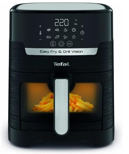Мультипіч Tefal Easy Fry&Grill Vision Window, 1550Вт, чаша-4.2л, сенсорне керув., 10 програм, з віконцем, пластик, чорний