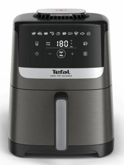 Мультипіч Tefal Easy Fry Silence, 1670Вт, чаша-5л, сенсорне керув., 10 програм, пластик, темно сірий-чорний