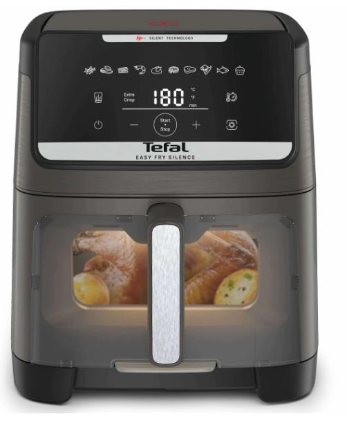 Мультипіч Tefal Easy Fry Silence XXL, 1800Вт, чаша-7, сенсорне керув., 10 програм, з віконцем, пластик, темно-сірий