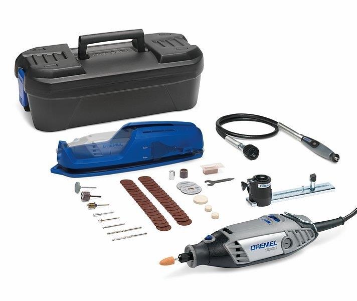 Шлифовально-гравировальная машина Dremel XMAS2018 3000-2/45, 130Вт, 10000-33000об/мин, 45 насадок, 19см, 0.55кг, кейс