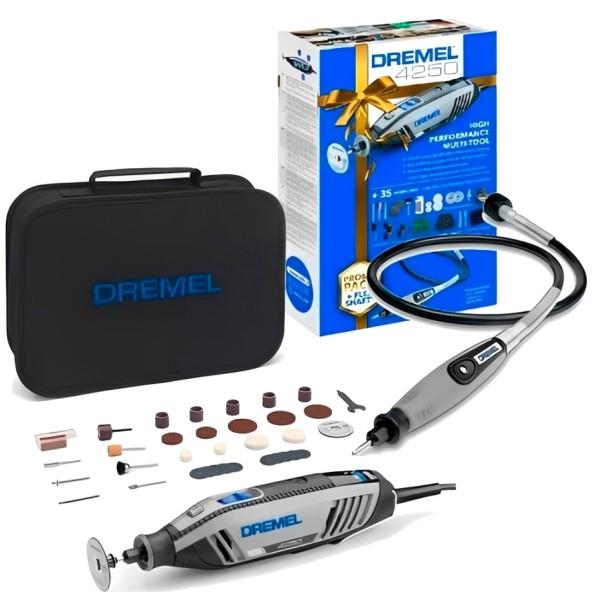 Шліфмашина шліфувально-гравірувальна акумуляторна Dremel 4250-1/35 175В 5000-35000об/хв 35 насадок кейс 0.60кг