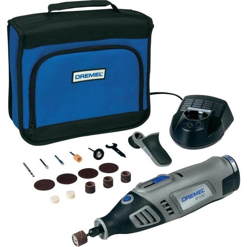 Шлифовально-гравировальная машина Dremel 8100-2/45 аккумуляторная, 7.2В, 1.3Ач, 5000–30000, 0.41кг