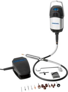 Шлифовально-гравировальная машина Dremel Fortiflex 9100, 300Вт, 0-20000об/мин, 21 насадка, 1.6кг