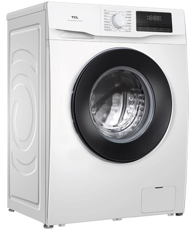 Пральна машина TCL фронтальна, 6кг, 1000, B, 42см, дисплей, пара, інвертор, білий