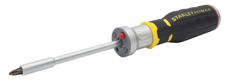 Отвертка Stanley, FatMax, битодержатель реверсный 1/4", 12 сменных бит, с подсветкой