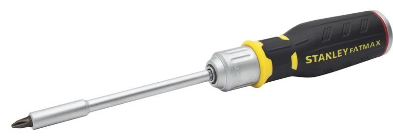 Отвертка Stanley, FatMax, битодержатель реверсный 1/4", 12 сменных бит