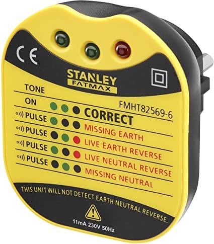 Тестер напряжения в розетке Stanley "FatMax", кат II 230 В, под "европейскую вилку"