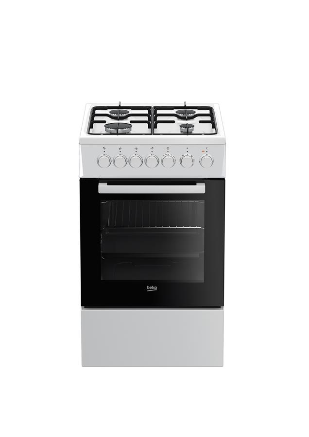 Плита комбинированная Beko FSM52120DW - 50х60 см/газ-контр/эмал. реш./55л/7 прогр./белый