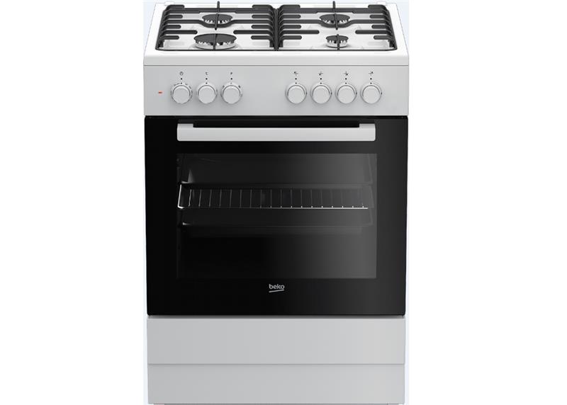 Плита комбинированная Beko FSM62120DW - 60х60 см/4 конфорки/эмал. решетки/65л/8 прогр./белый