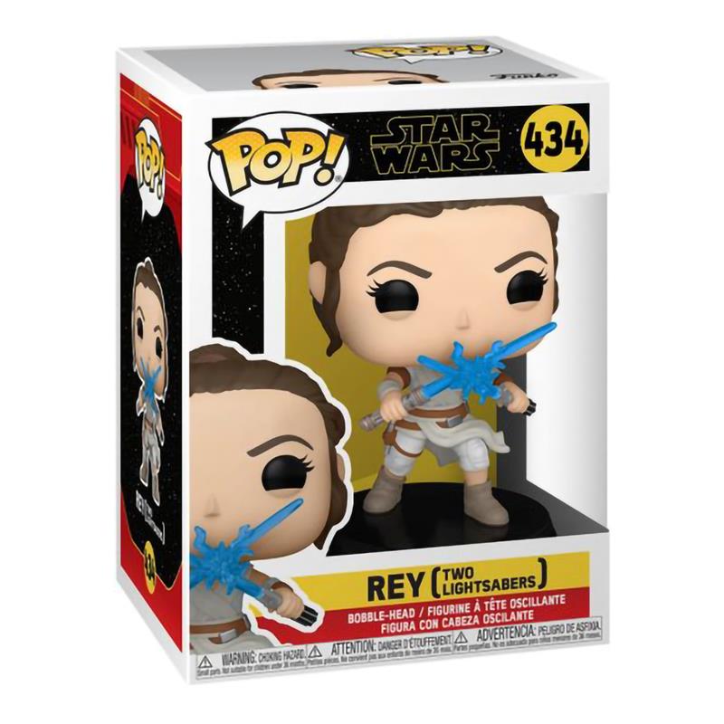 Коллекционная фигурка Funko POP! Bobble Star Wars Ep 9 Rey w/2 Light Sabers 51484