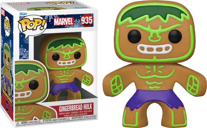 Коллекционная Фигурка Funko POP! Bobble Marvel Holiday Gingerbread Hulk 50660