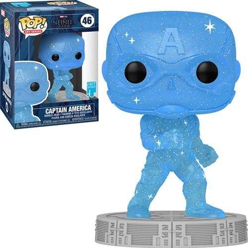 Коллекционная Фигурка Funko POP! Art Series Bobble Marvel Infinity Saga Captain America Blue w/Case 57614