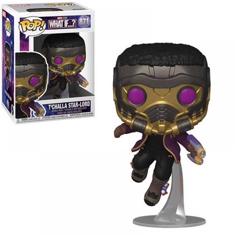 Коллекционная фигурка Funko POP! Bobble Marvel What If T'Challa Star-Lord 55812 (56938)