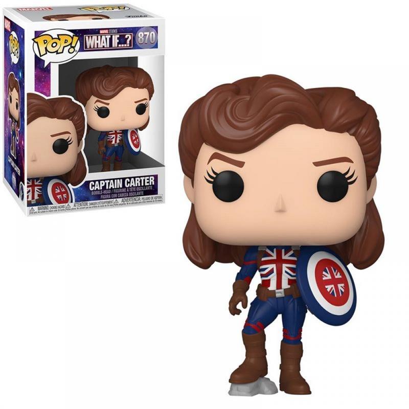 Коллекционная фигурка Funko POP! Bobble Marvel What If Captain Carter with Shield (Exc) 55967